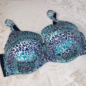 46DD Cacique Lightly lined cheetah leopard print bra